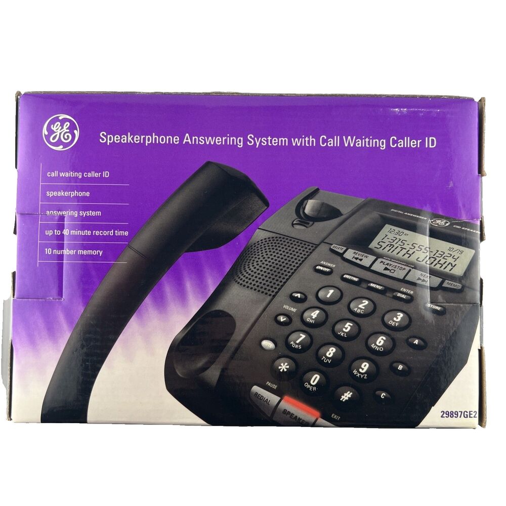 GE 29897GE2 Speakerphone Answering System Corded Landline Telephone NIB NOS USA